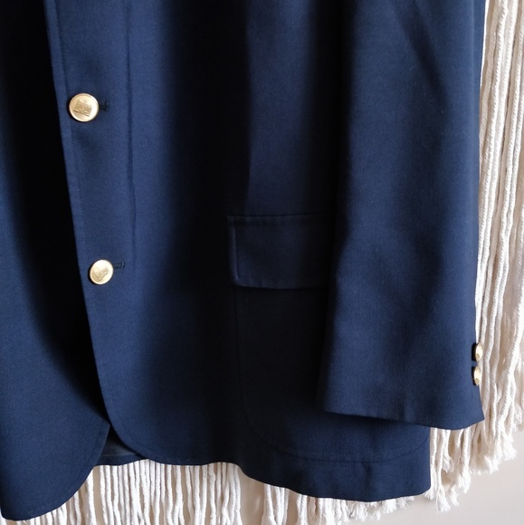 BROOKS BROTHERS Navy Blue 3 Button Blazer Jacket - Picture 3 of 8